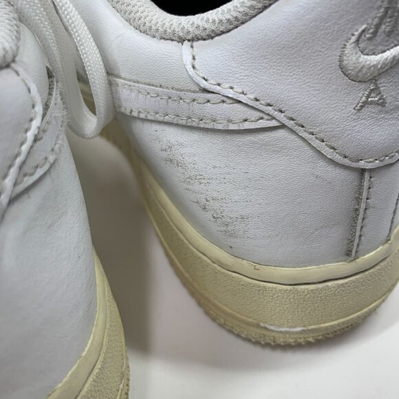 Nike Airforce 1 Lace Up Low Top Platform Sneakers White Leather Women's size 8.5 - Picture 8 of 9